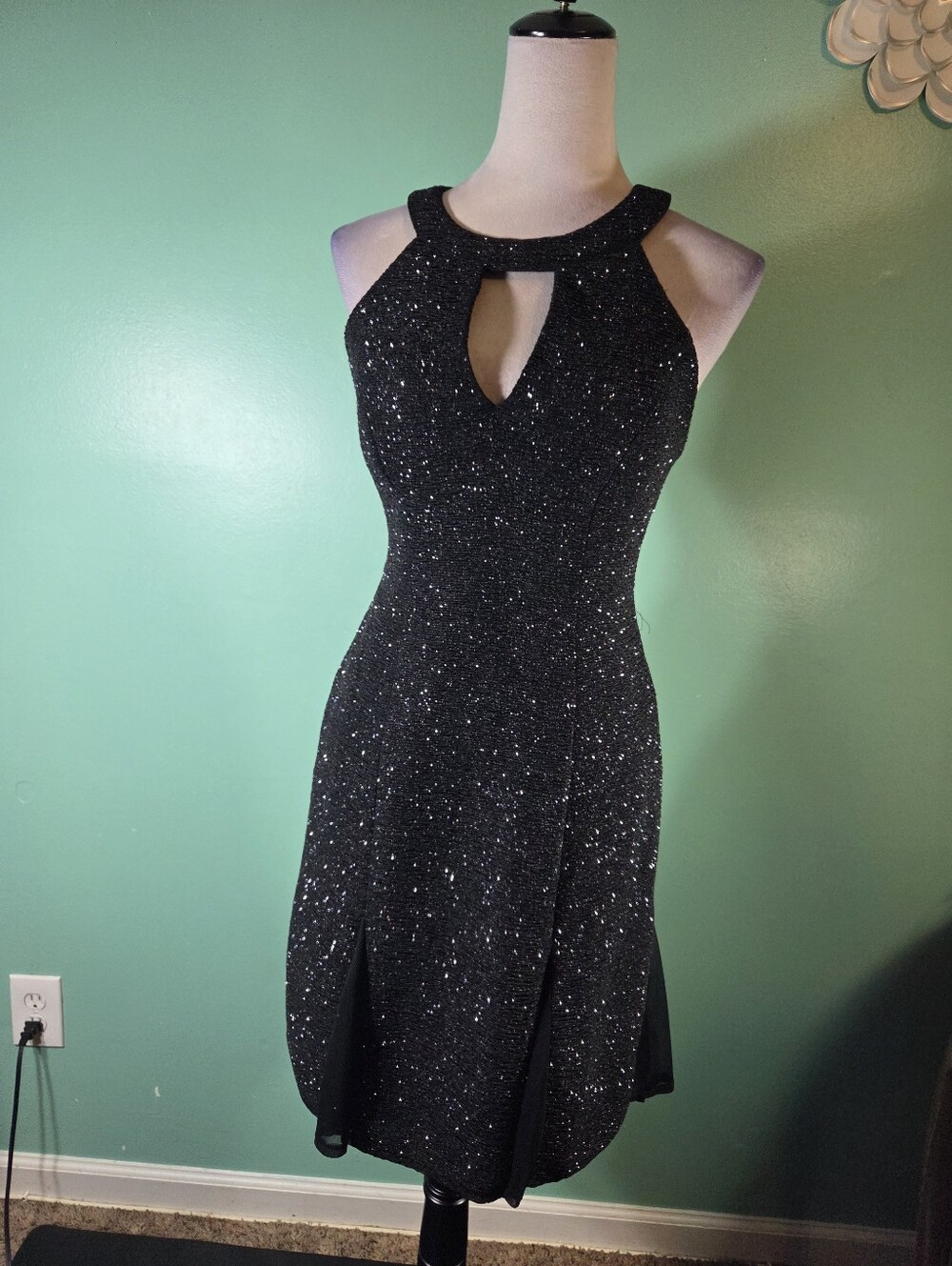 Night Way Collections Black Halter Backless Sundress